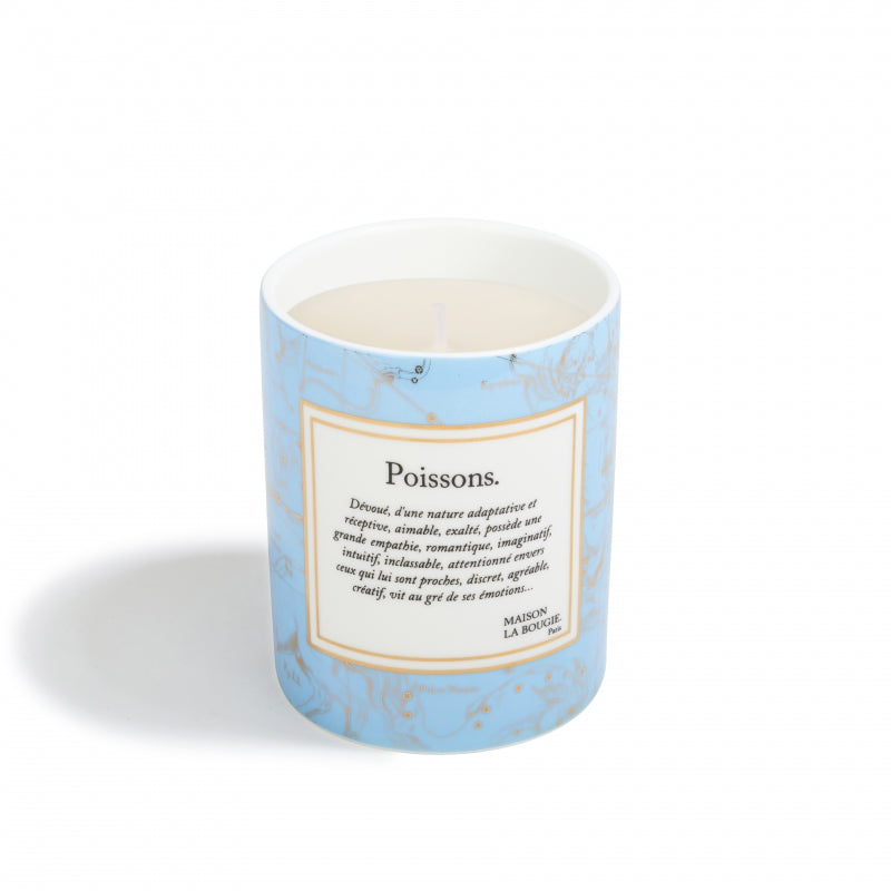 Zodiac Poisson (Pisces) Candle In French description