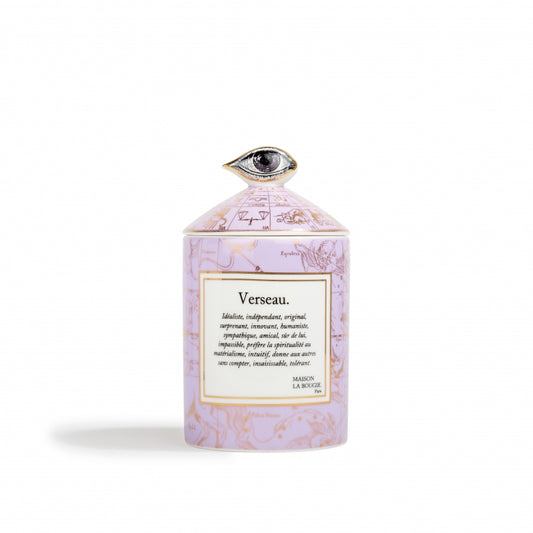 Zodiac Verseau (Aquarius)Candle In French description