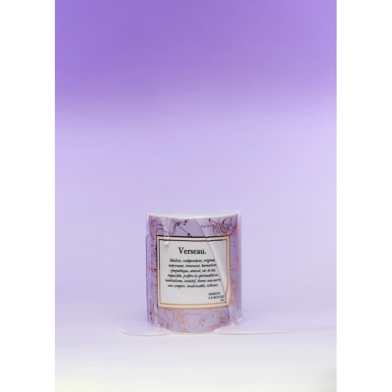Zodiac Verseau (Aquarius)Candle In French description