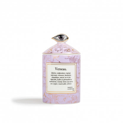 Zodiac Verseau (Aquarius)Candle In French description
